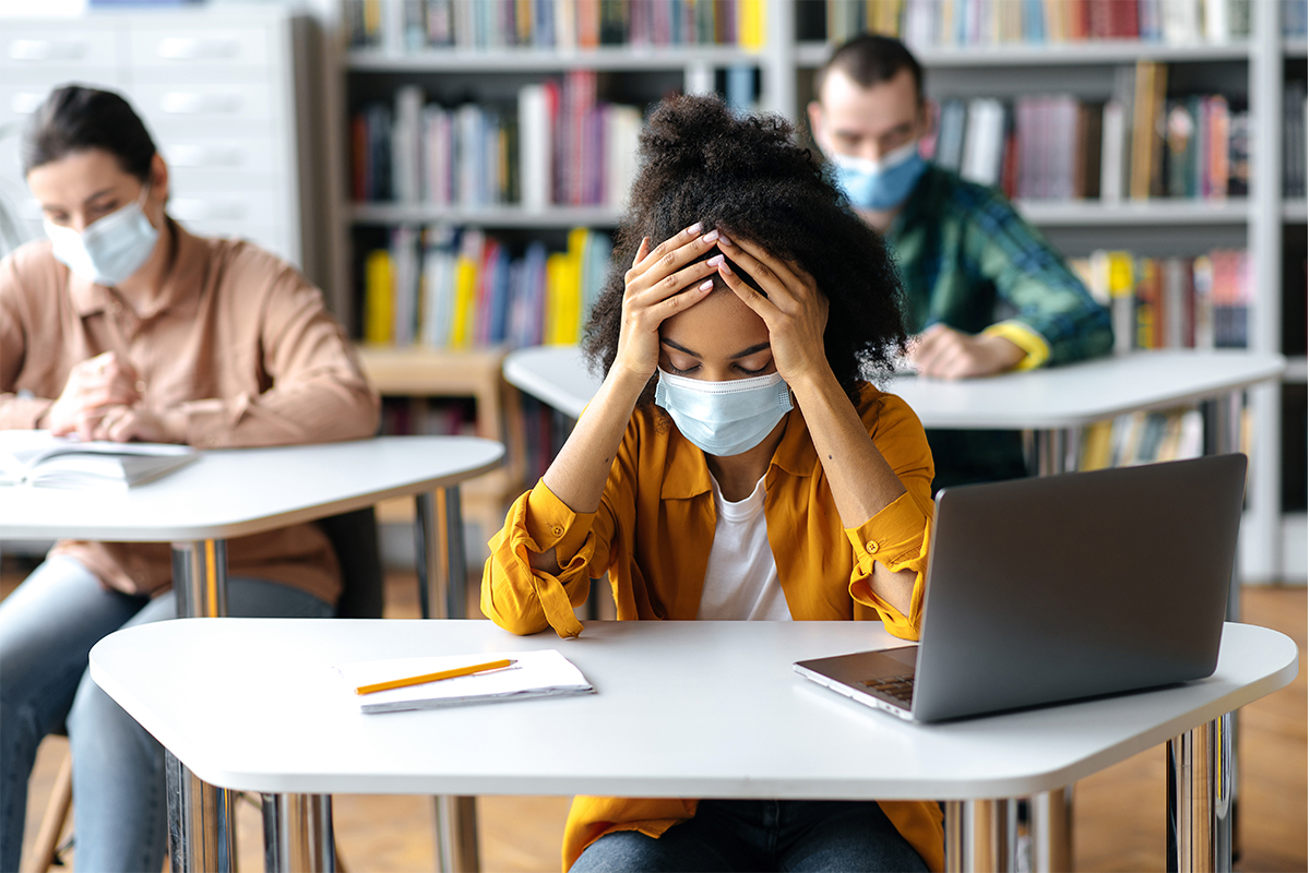 Pandemic fatigue in college, stressed college student