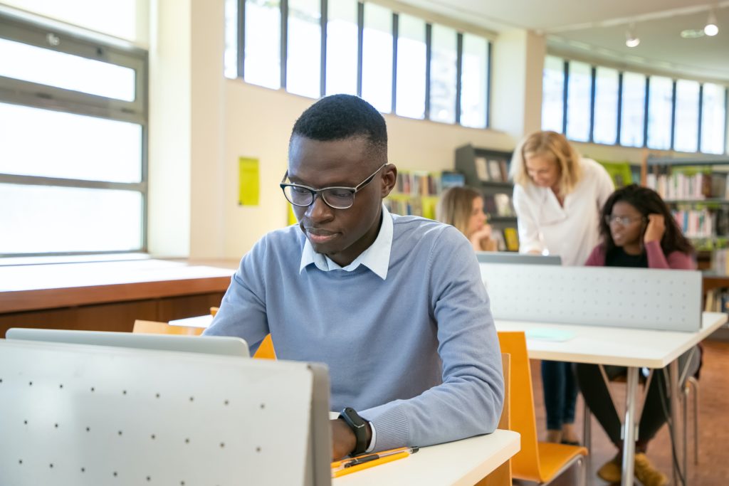 Student at desk