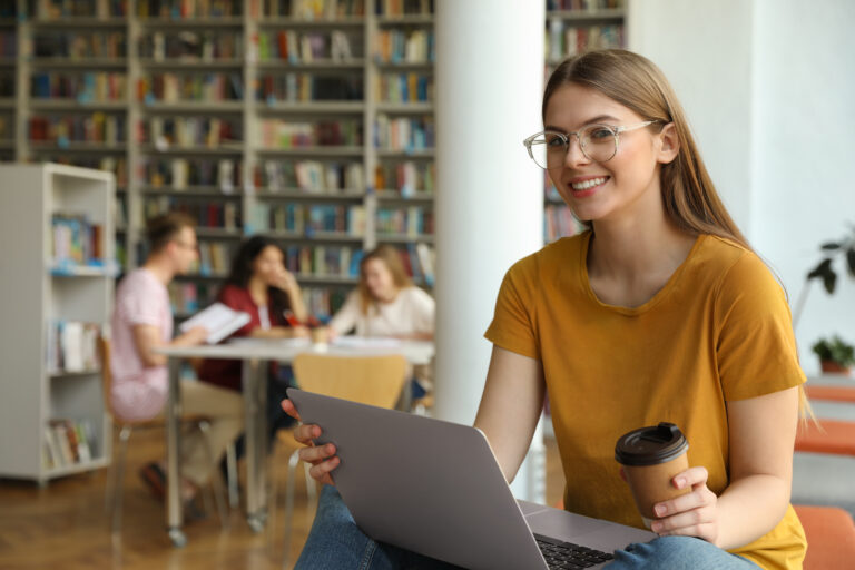 Young Woman Working On Laptop