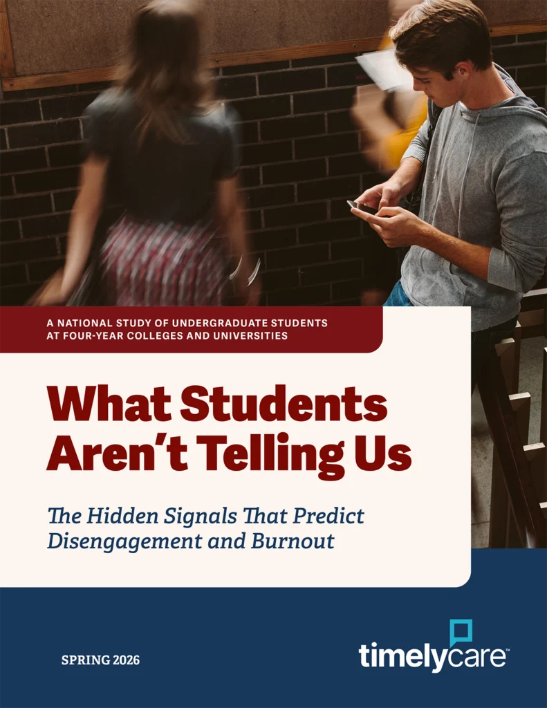Report cover: early warning signs of college student disengagement and burnout—belonging, burnout, direction.
